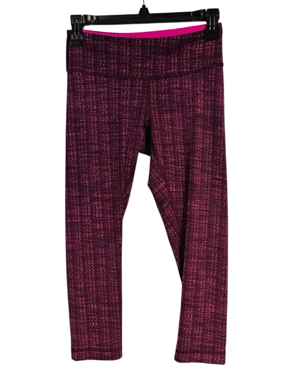 LULULEMON Wunder Under Crop Ziggy Wee August Glo / Raspberry Glo Light Size 4